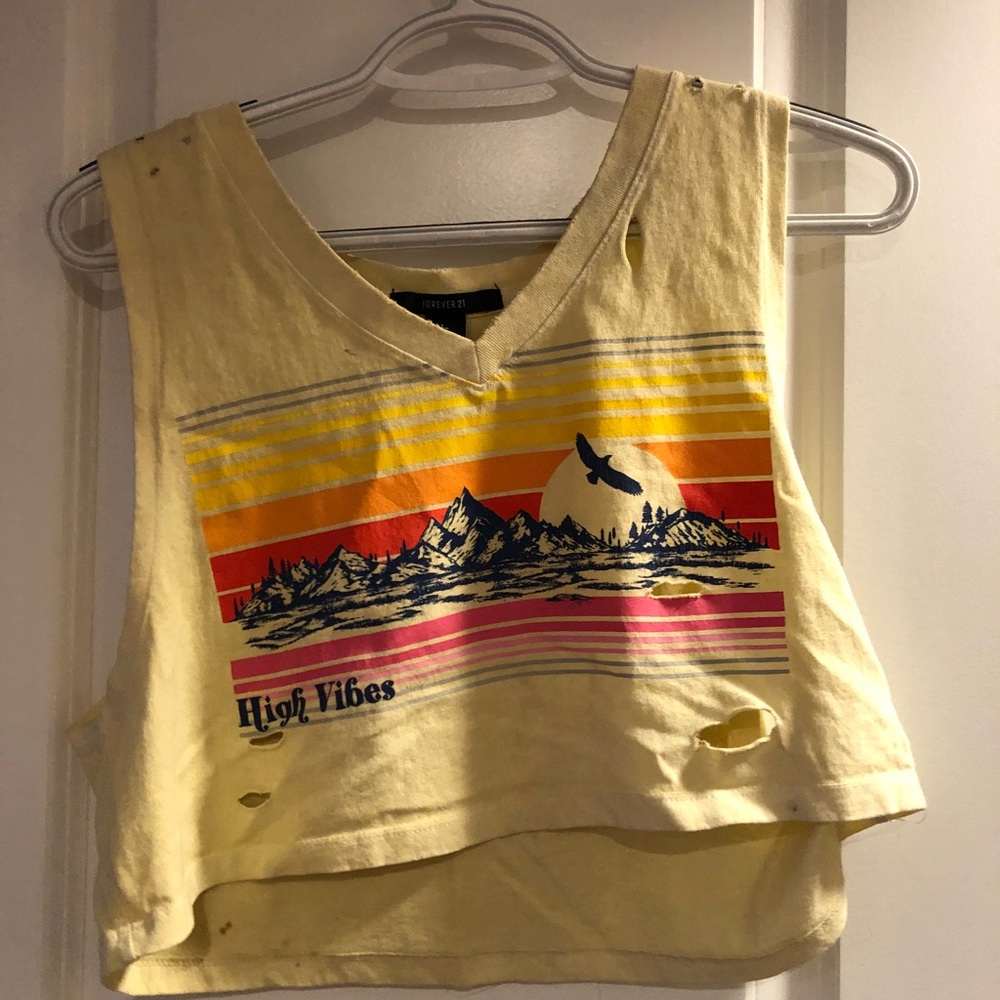 high vibes half shirt